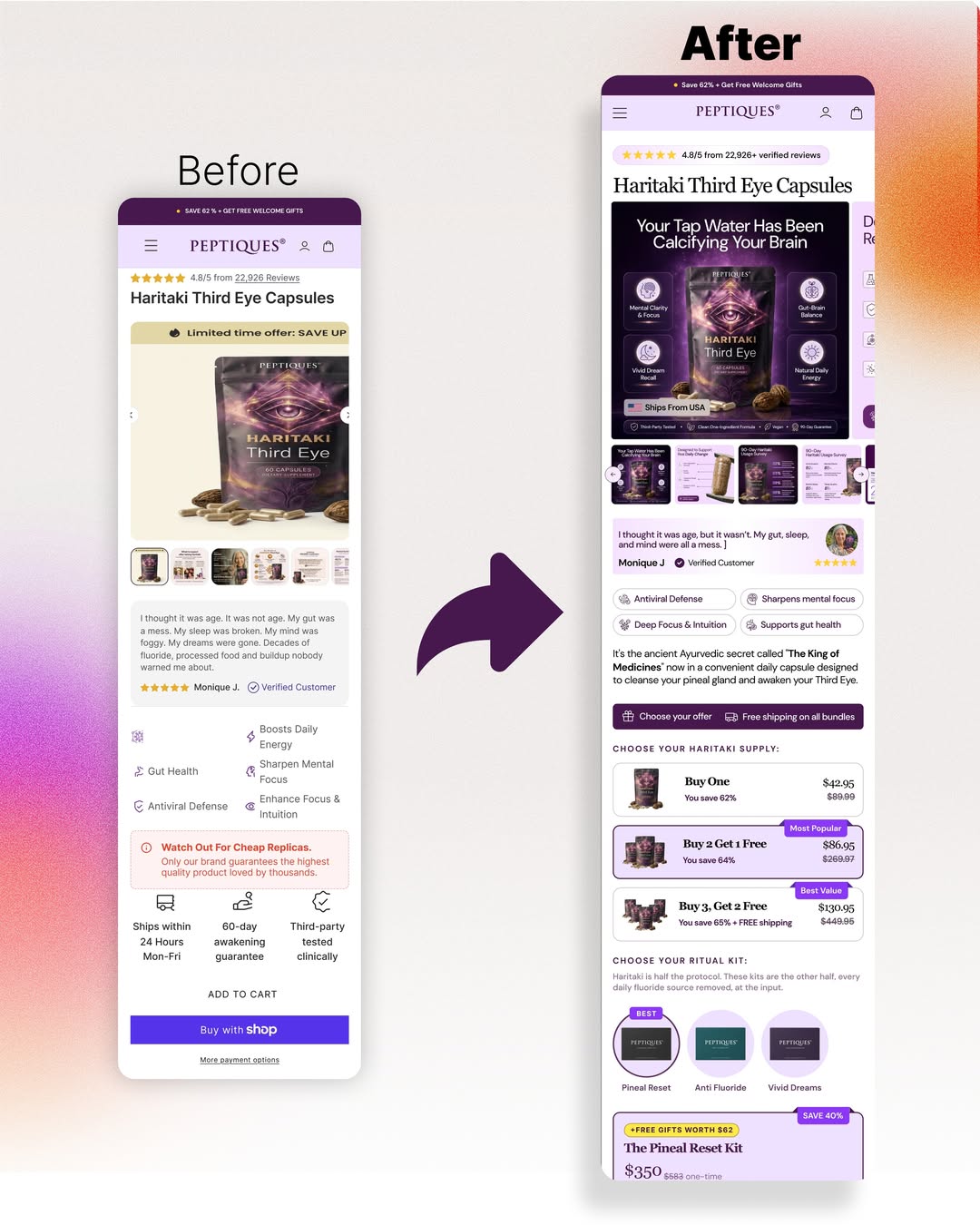Product page build